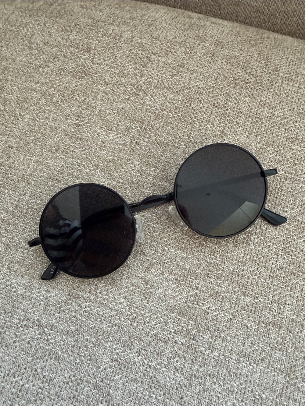 Anthropologie Round Fashion Retro Sunglasses in Black
